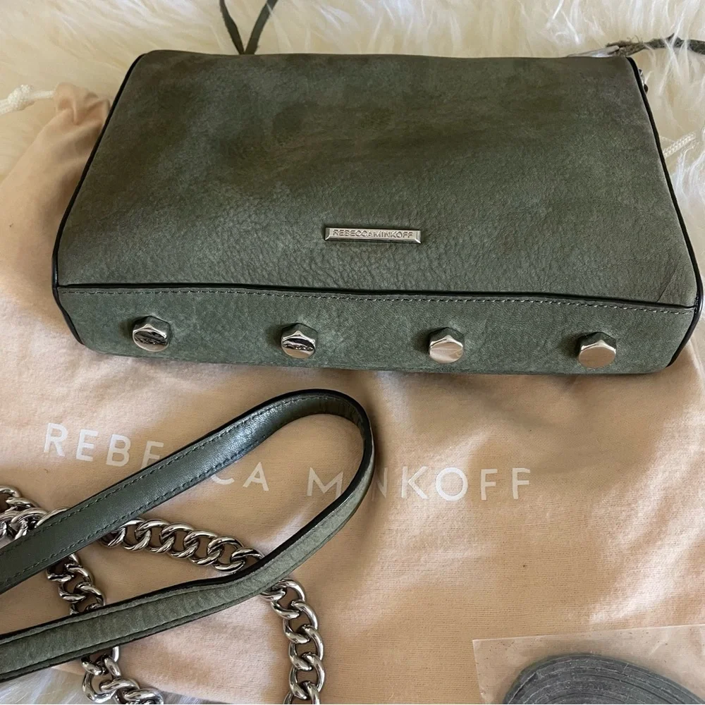 Rebecca Minkoff Olive Green Mini Crossbody with Silver Hardware - Picture 3 of 5